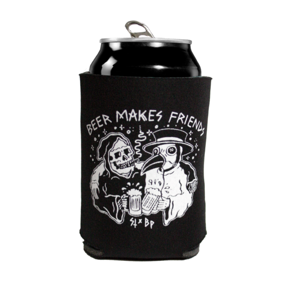 Beer-Makes-Friends_Black-Plague-Brewing-Koozie